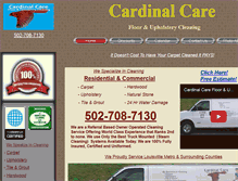 Tablet Screenshot of cardinalcarecleaning.com